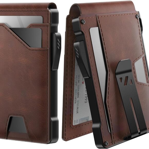 Elegant Slim Wallet for Men: RFID Blocking, 13 Card Capacity & Magnetic Closure - Picture 1 of 9